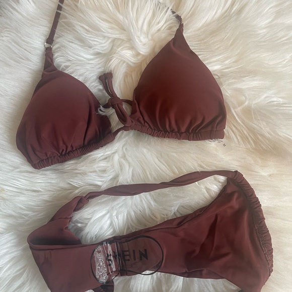 Shein Brown String Bikini Set - Picture 4 of 5